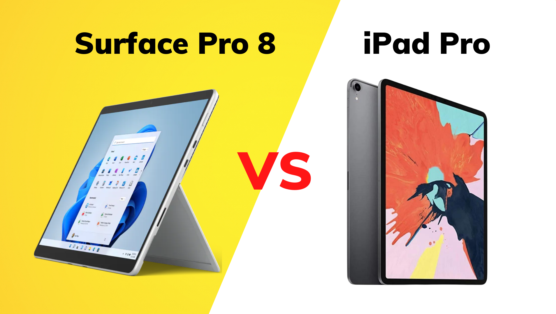 iPad Pro vs Surface Pro 8